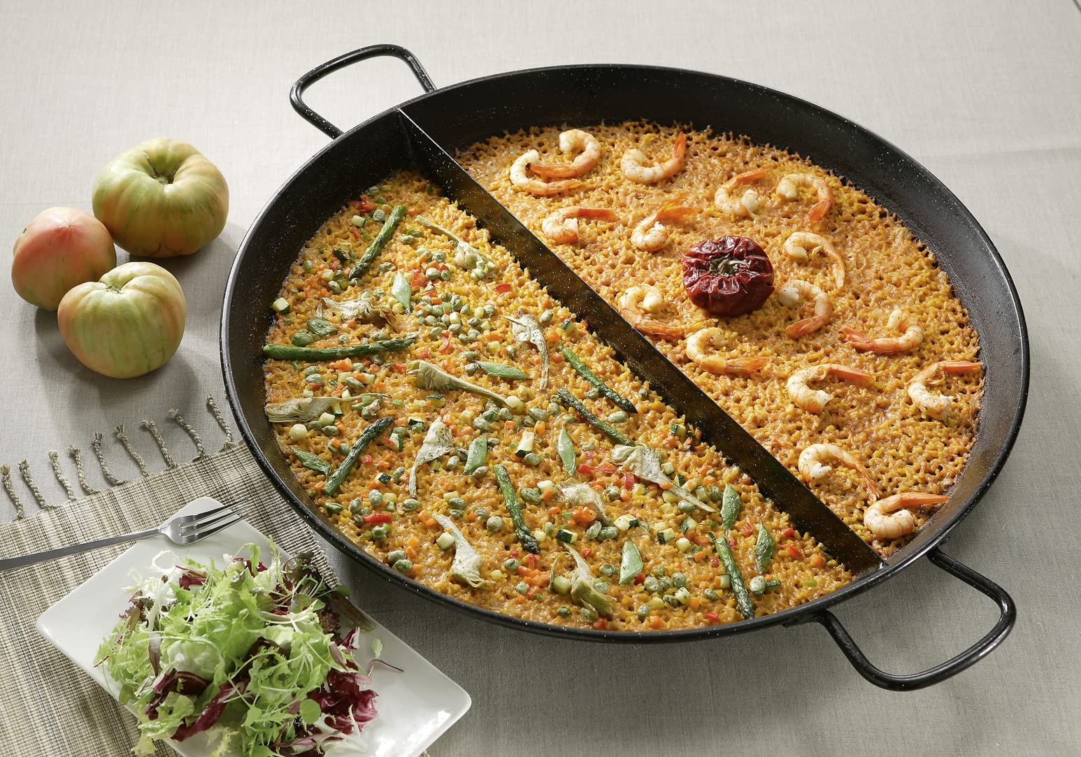 La Ideal Paella-Pfanne multigusto emailliert 2 teilig 38