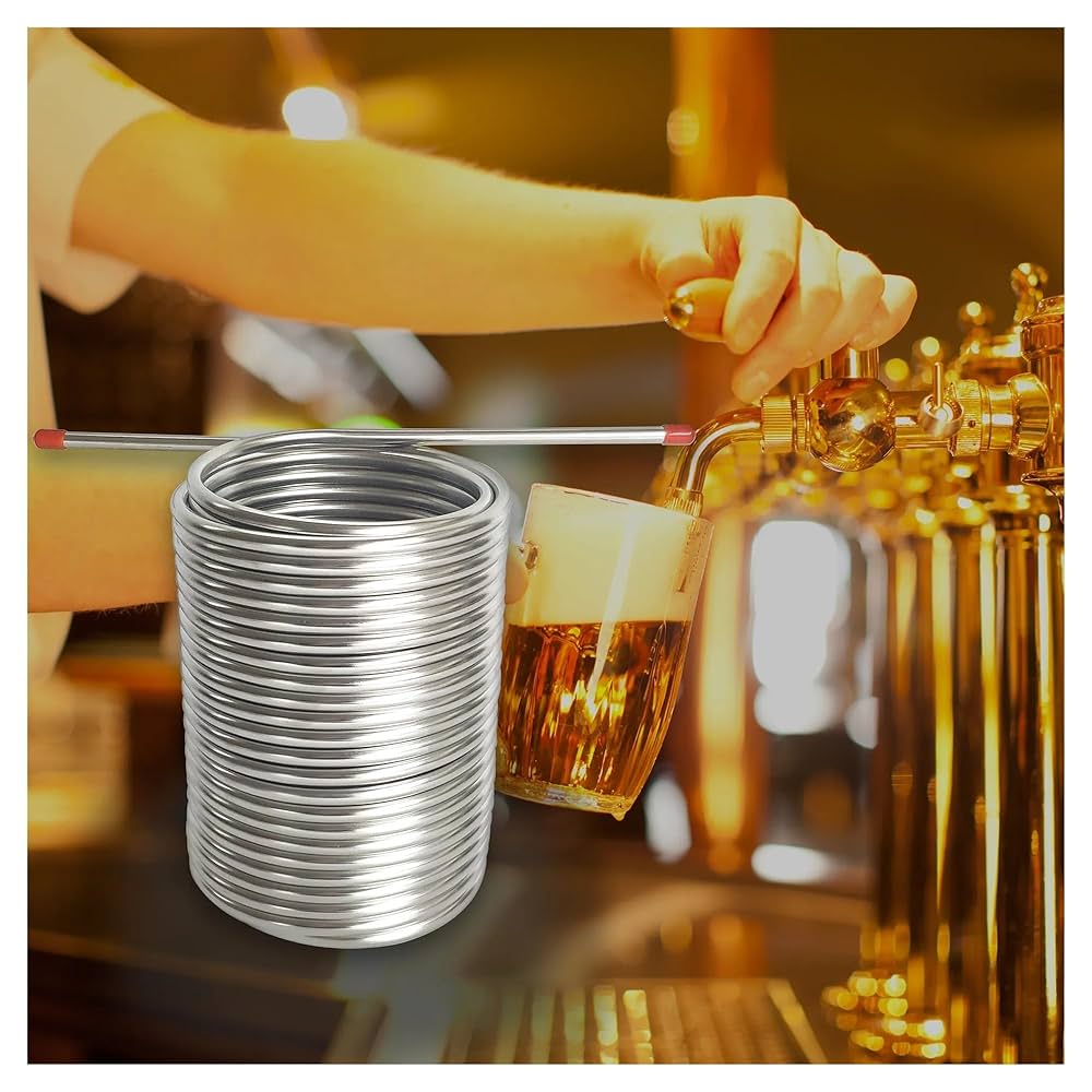 ワイン蒸留 二重管熱交換器 カウンターフロー冷却器 ステンレス　ビールの醸造にも Amazon.co.jp: 3/8 '' X 8m浸漬チラー、ステンレス鋼冷却コイル