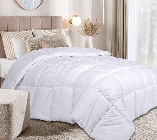 Miniatura 8 de ROYALE LINENS Edredón de tamaño Queen - Edredón acolchado suave para todas las estaciones con 8 pestañas en las esquinas - Edredón de cama