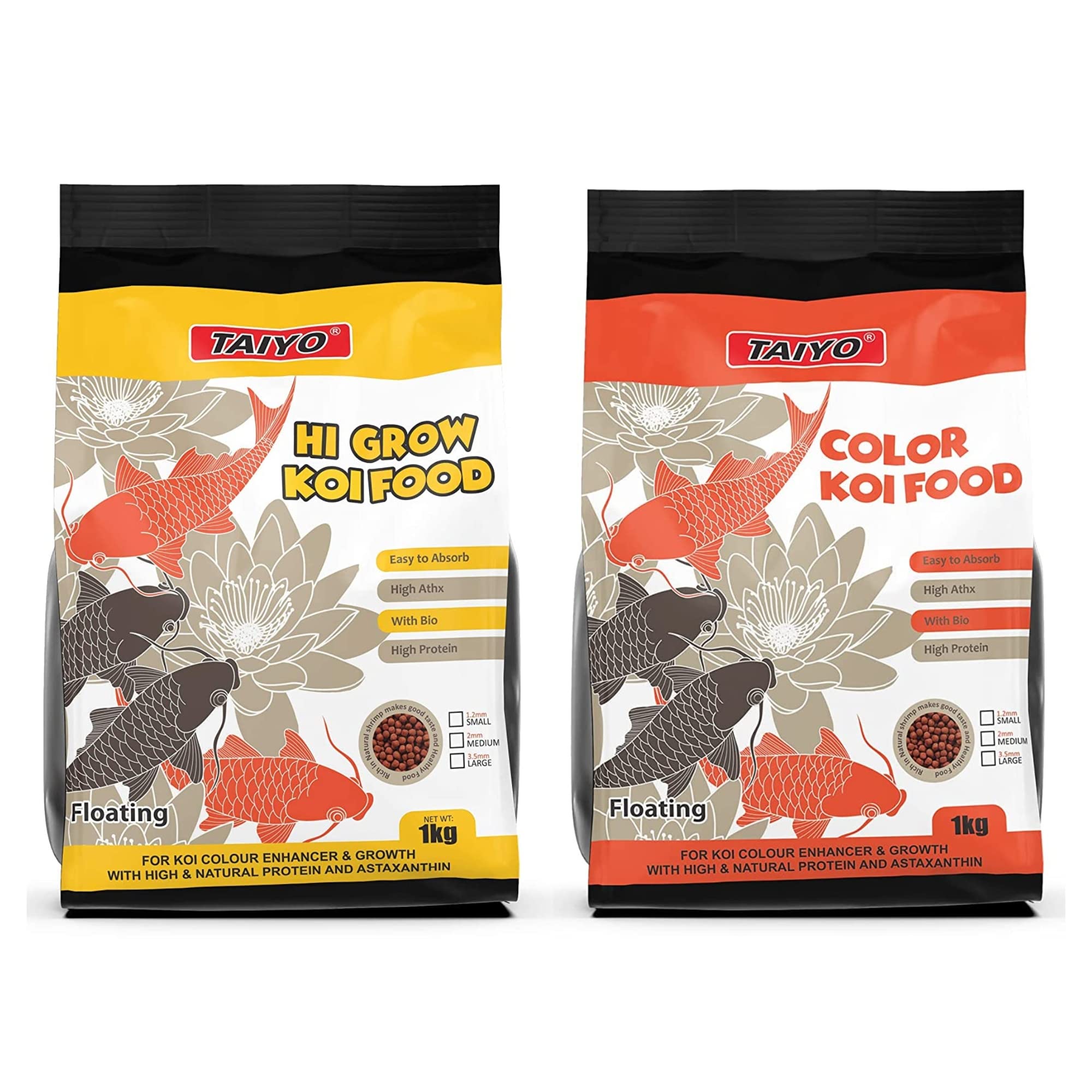Taiyo Koi Fish Food 1Kg Combo Pack - Hi Grow & Color (B01EOHJXBG) Amazon Price History, Amazon Price Tracker