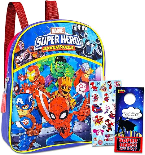 Spidey and Friends - Paquete de mini mochila preescolar de 11 pulgadas para niños, más calcomanías, Mini mochila Spiderman, Mini mochila Spidey