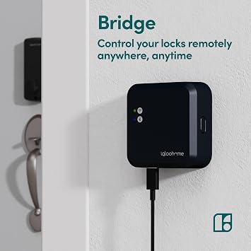 igloohome Keybox 3E Smart Lock Box (Bundle with WiFi Bridge) Large Key Safe w/Airbnb Sync (iOS/Android), Remotely Generate Bluetooth-Keys & Pin Codes with or Without Internet