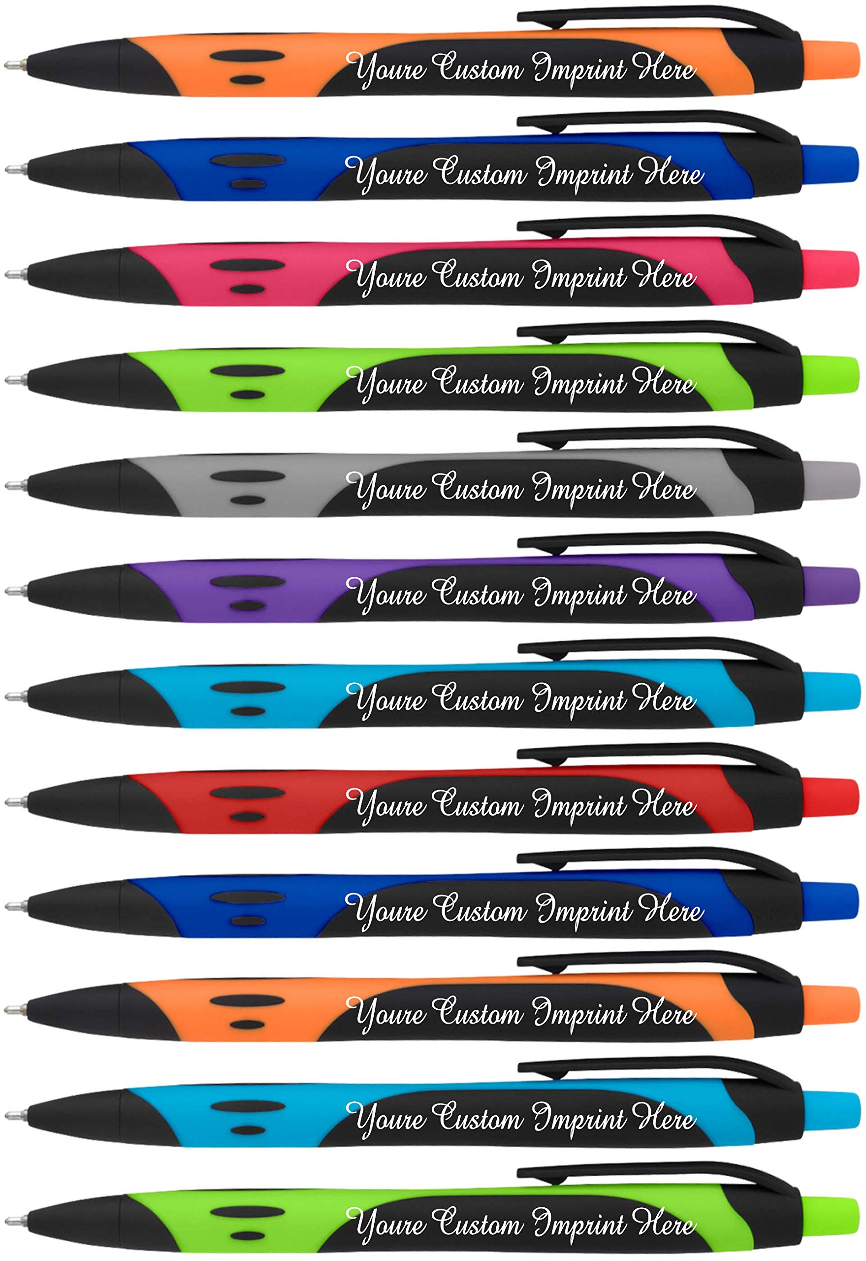 Express Pencils Your Name Custom Printed on our Bentley Rubberized Two-Tone Soft Touch Ballpoint Pen a stylish, premium pen, black ink, medium point.