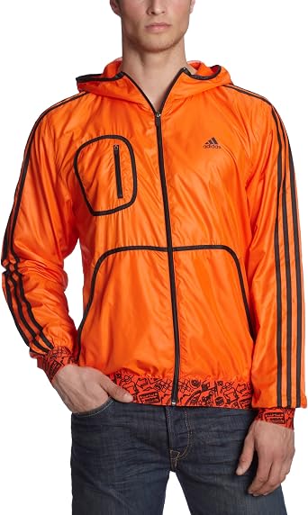 adidas - Cortavientos para Hombre, tamaño M, Color Naranja : Amazon.es: Ropa