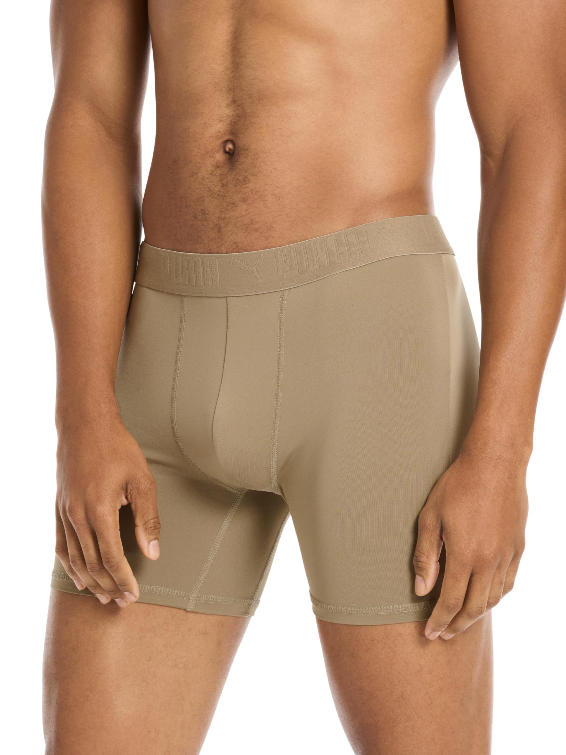 PUMA Men's 5 Pack Performance Boxer Briefs, Olive/Blue/Black