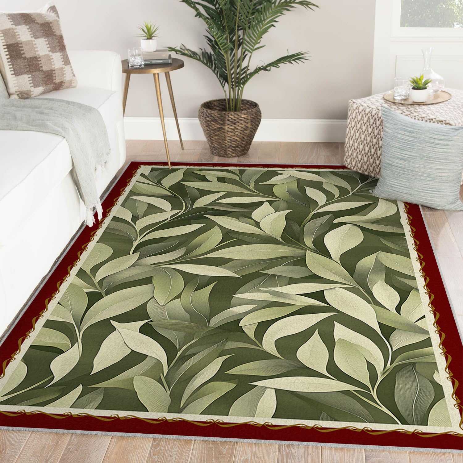 Tapis de chambre vert doux pour une ambiance pépinière cosy