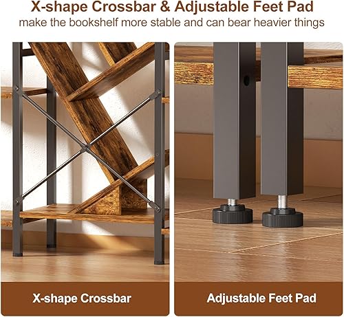 Miniatura 54 de Estantería de árbol – Estantería de árbol de 9 niveles para libros de tapa dura, estantería pequeña para espacios pequeños, estantes organizadores