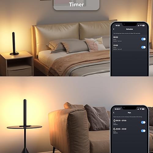 Miniatura 8 de LAMPAOUS Barras de luz LED inteligentes, funcionan con Alexa y Google Assistant, retroiluminación RGBCW WiFi TV con modos de escena y música para