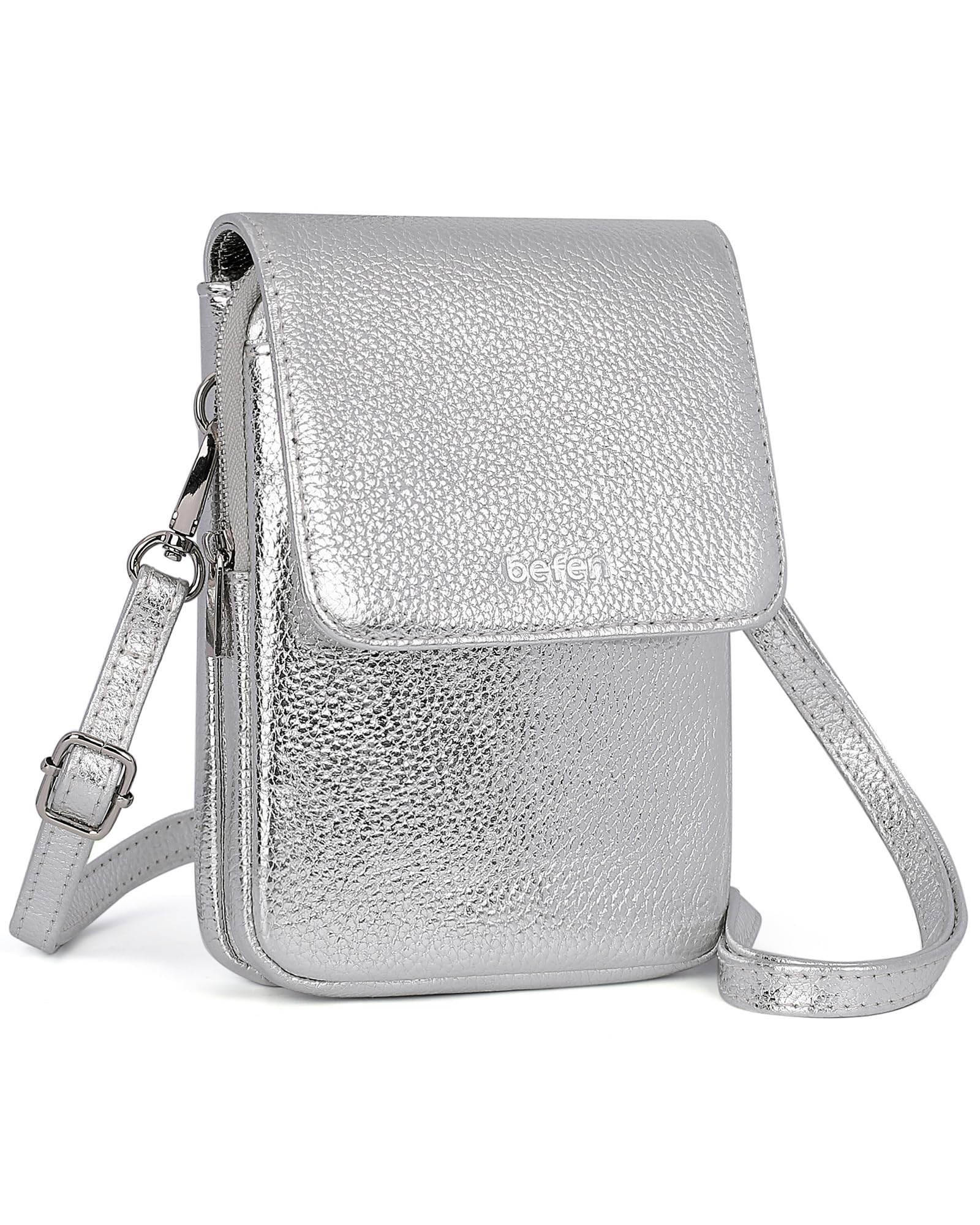 befen Echtleder Handytasche zum Unhängen Damen, Handytasche Damen mit RFID-Blockierung Kartenfächern Handytaschen