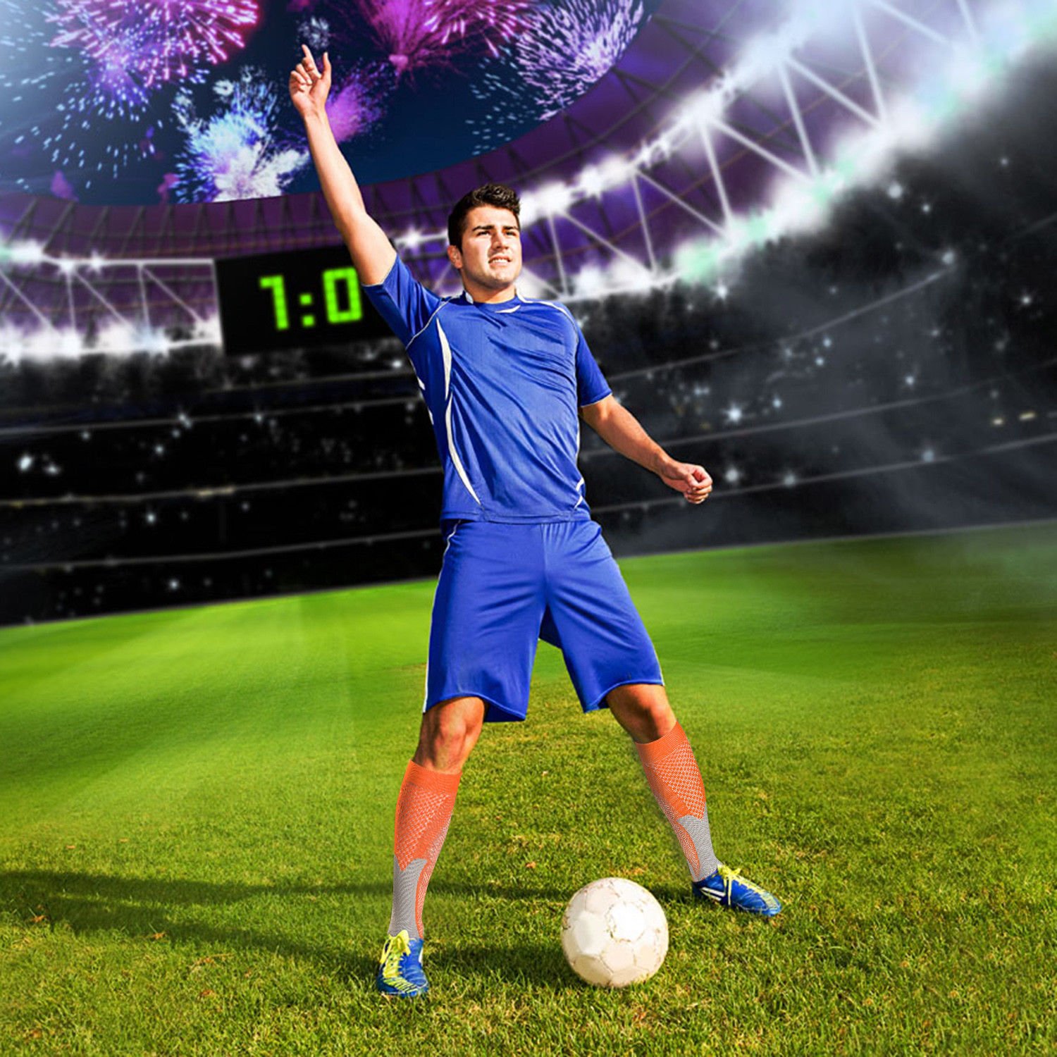 Xwanli Compression Socks for Women & Men Circulation (2/4Pairs) - Best for Running Athletic Cycling - 20-30 mmHg