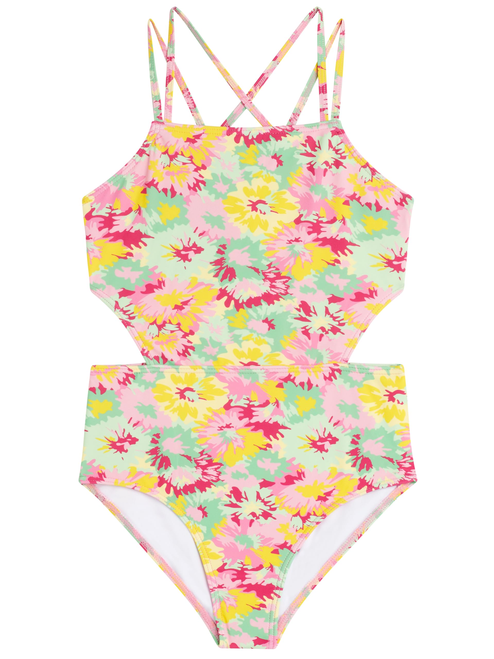 Kanu Surf Girls' Beach Girl Sport Cut-Out One Piece Swimsuit