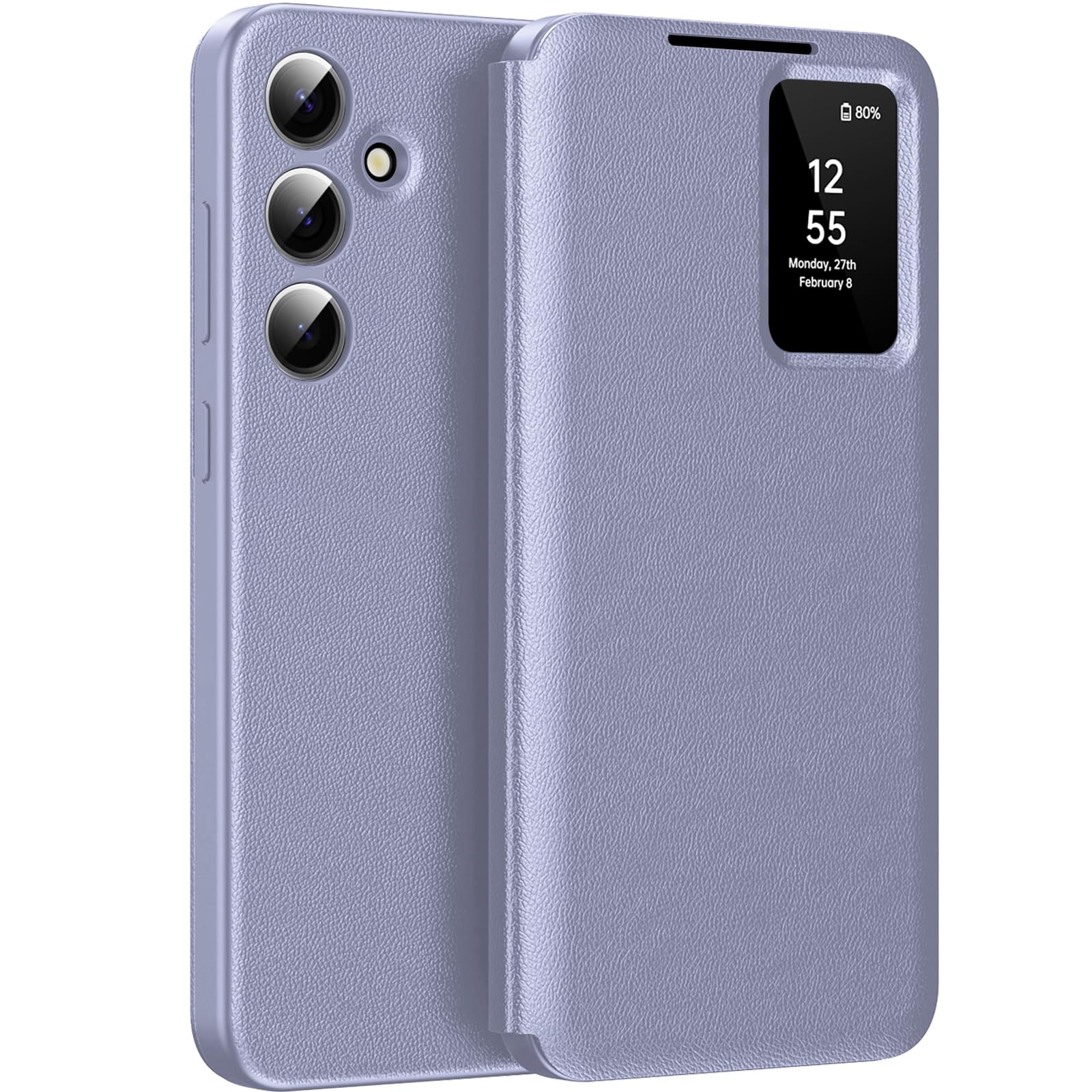 Cover per Samsung Galaxy S26 Custodia a Libro Portafoglio Pelle Flip Carta Fessura Con Finestra di Visione Notifiche e Porta Carte Cover Antiurto Custodia per Samsung S26 5G Case