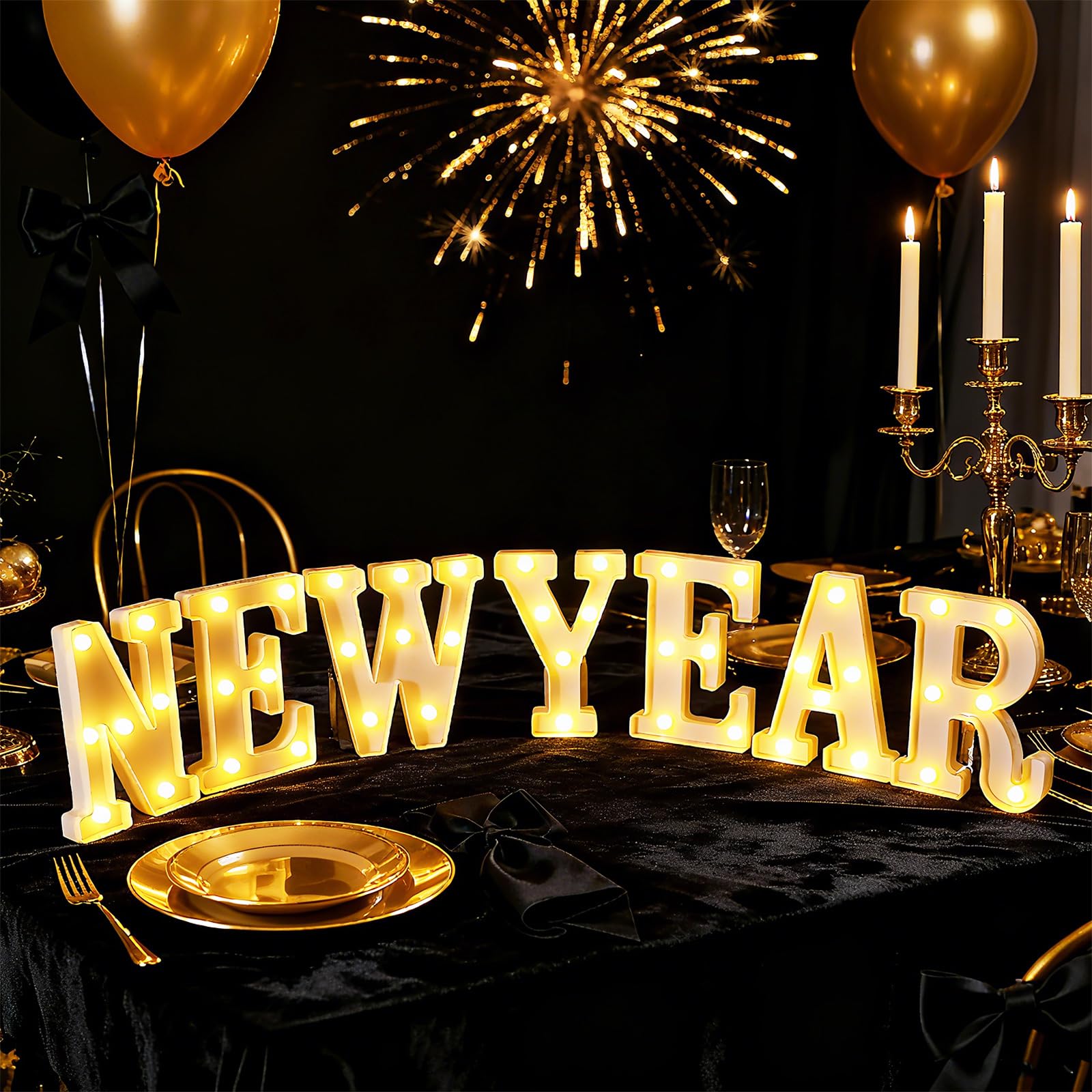 Aurelema Sukkot Large LED Letter Sign LED Lights, New Year, 8.27 Inches
