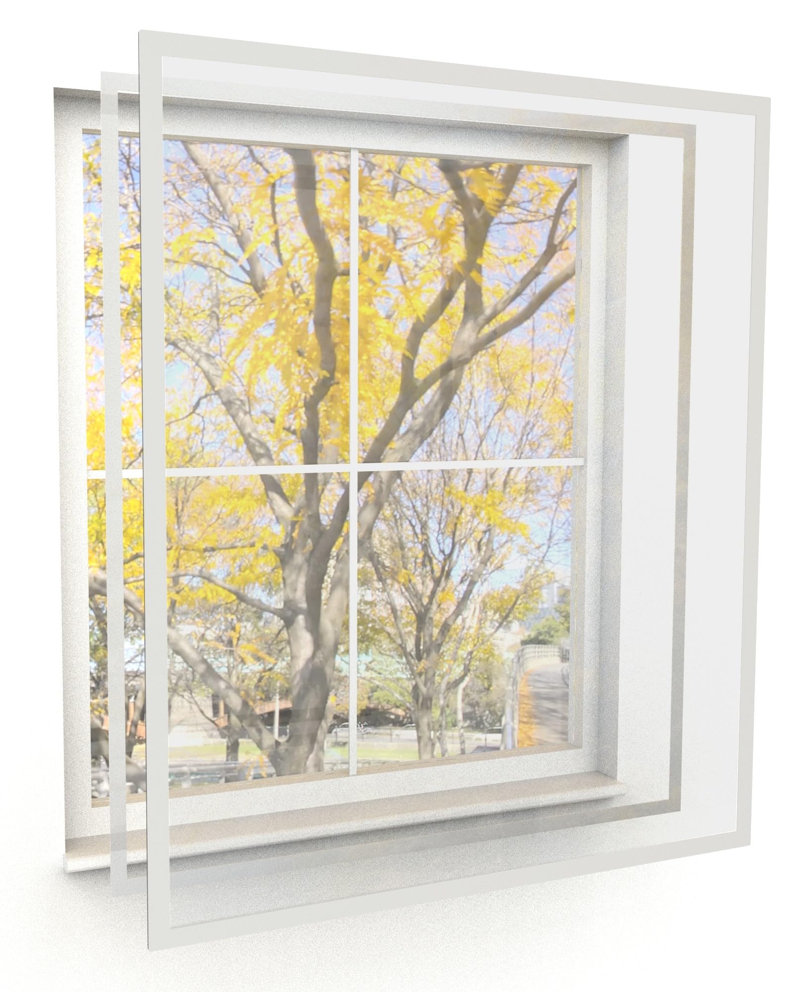 Secondary Glazing Magnetic Acrylic Window White Border (Up to 1200x1200mm)