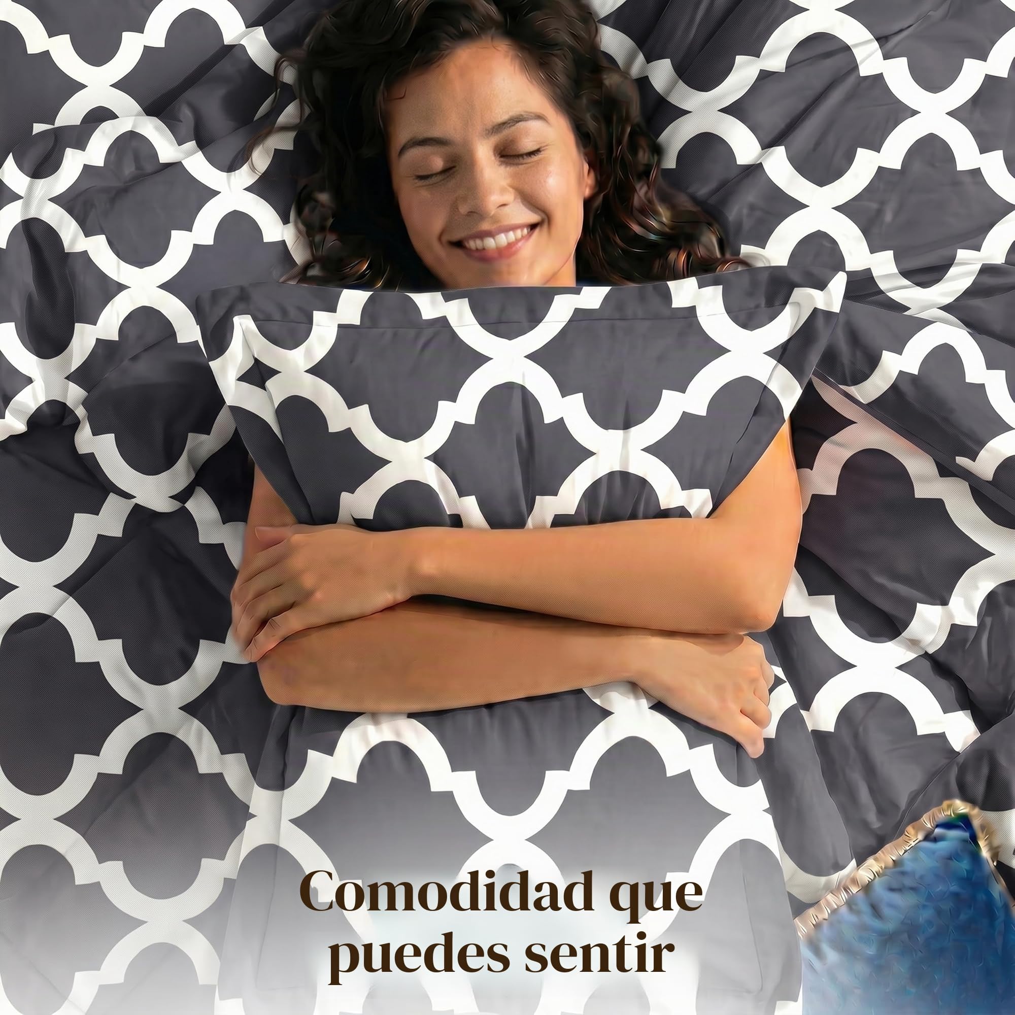 Utopia Bedding Juego de edredón King (Gris) con 2 Fundas de Almohada, Juegos de edredón de Cama, edredón Alternativo de plumón, Suave y cómodo, Lavable a máquina