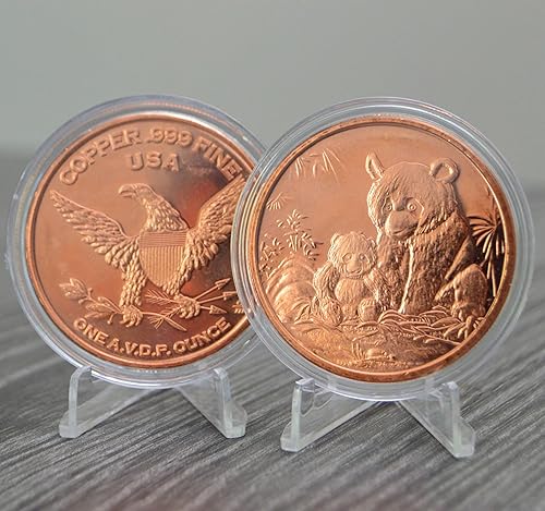 Vista 15 de Gran Búho Cuerno 1 oz Moneda de lingote redondo de cobre puro .999 en cápsula - COA por Heavenly Metals