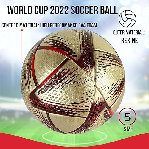 Miniatura 4 de Balón de fútbol de la Copa del Mundo 2022, Copa Mundial 2022, réplica de balón de fútbolpelota de fútbol, Copa del Mundo 2022, Balón de fútbol de