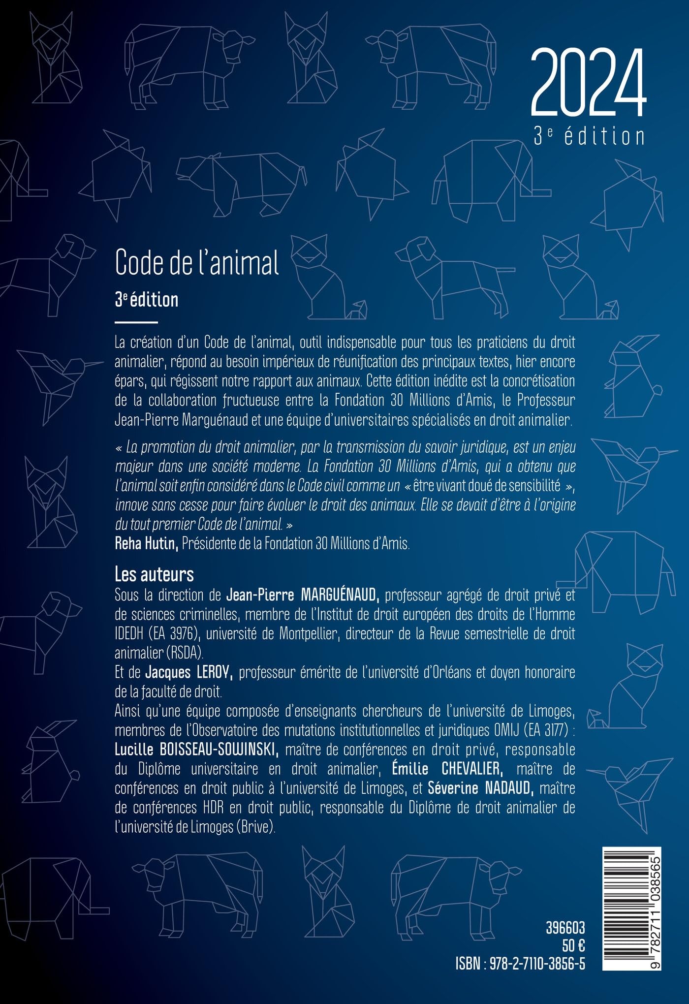 Code de l'animal 2024