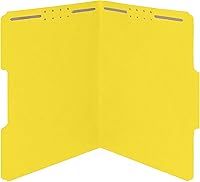 Vista 4 de 50 carpetas naranjas con puntas, carpetas de archivos naranjas con cierre, pestañas surtidas reforzadas con corte de 1/3, 2 puntas duraderas