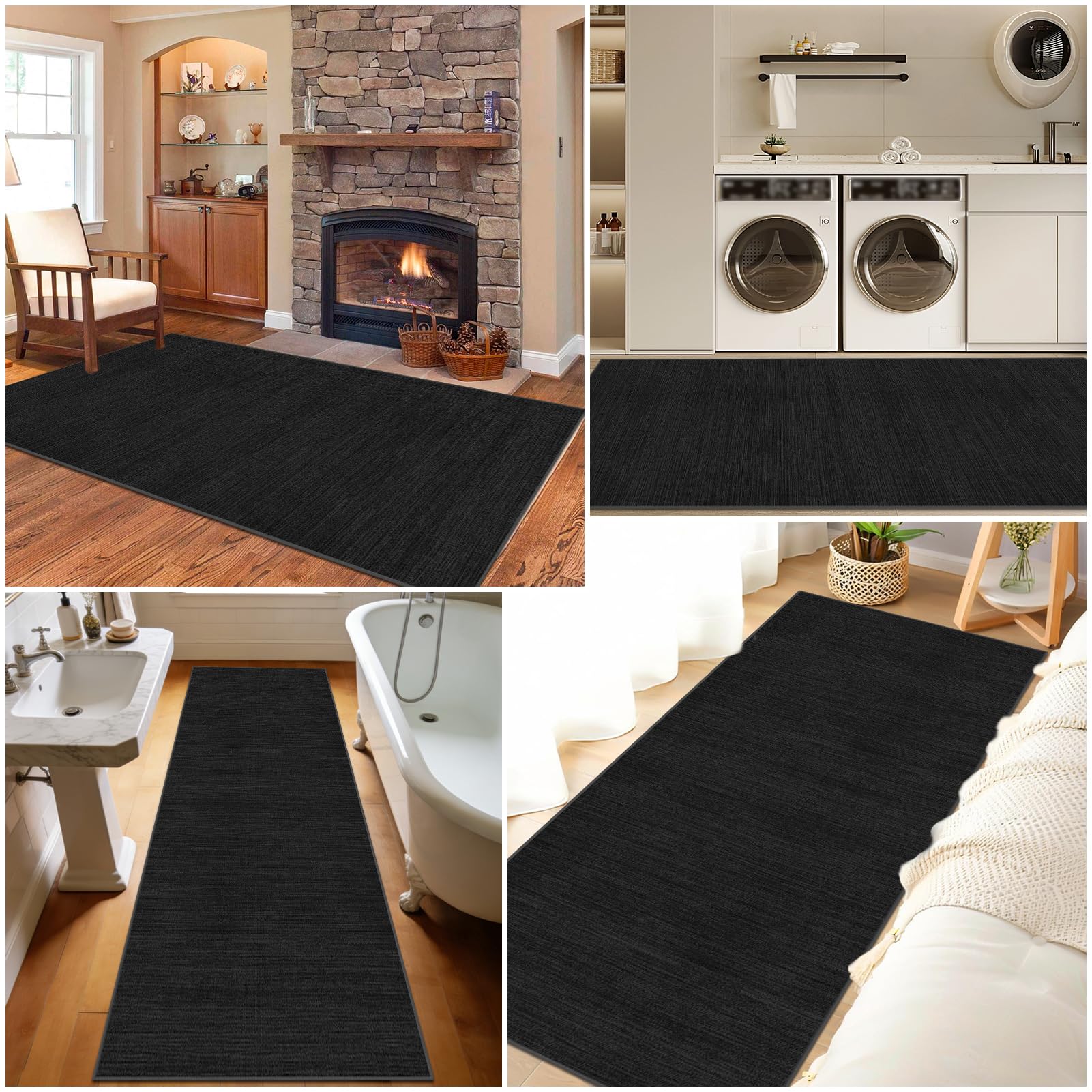 Teppich Läufer Flur Teppichläufer Waschbar Küchenläufer 80 x 220 cm
