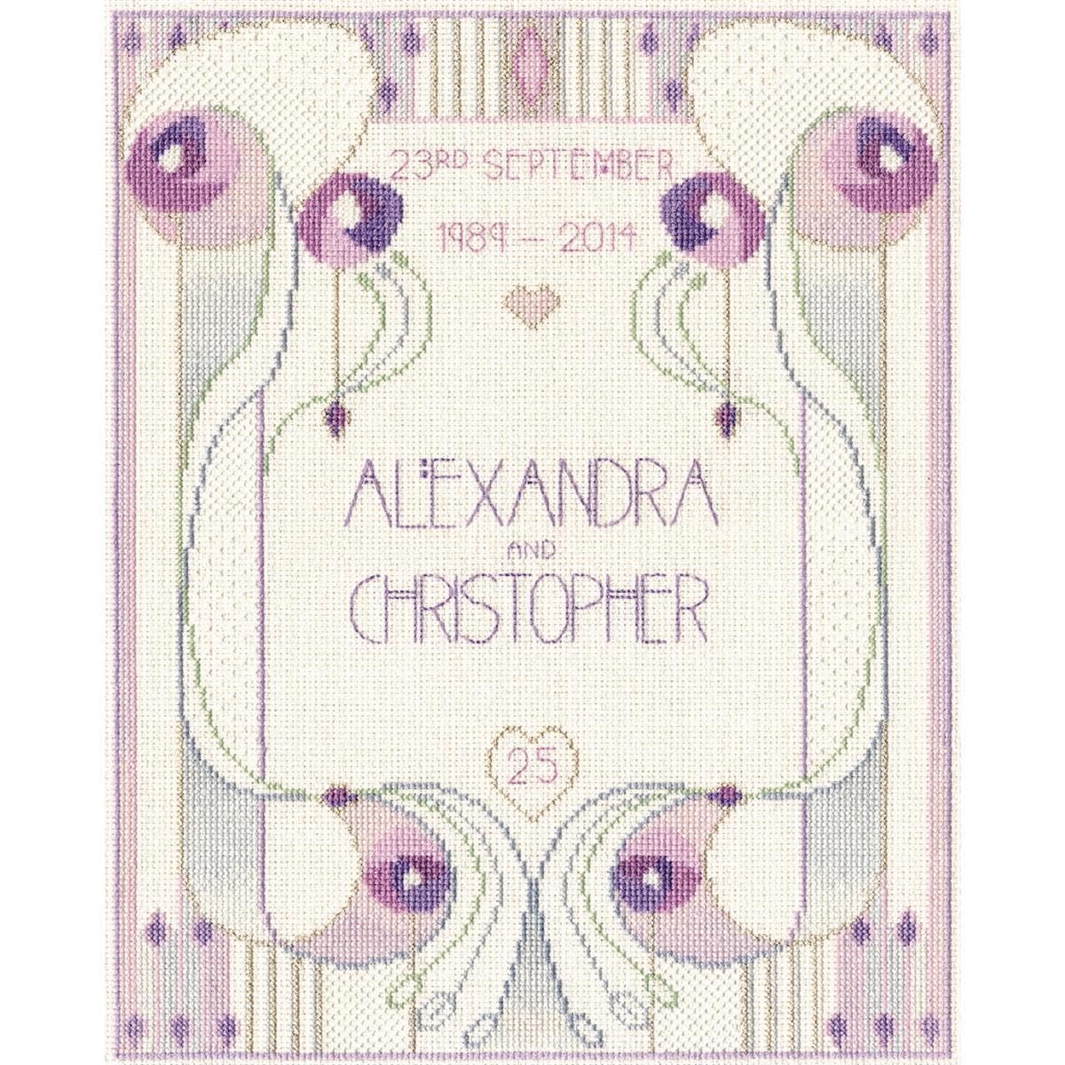 Derwentwater Designs - Wedding or Anniversary Sampler