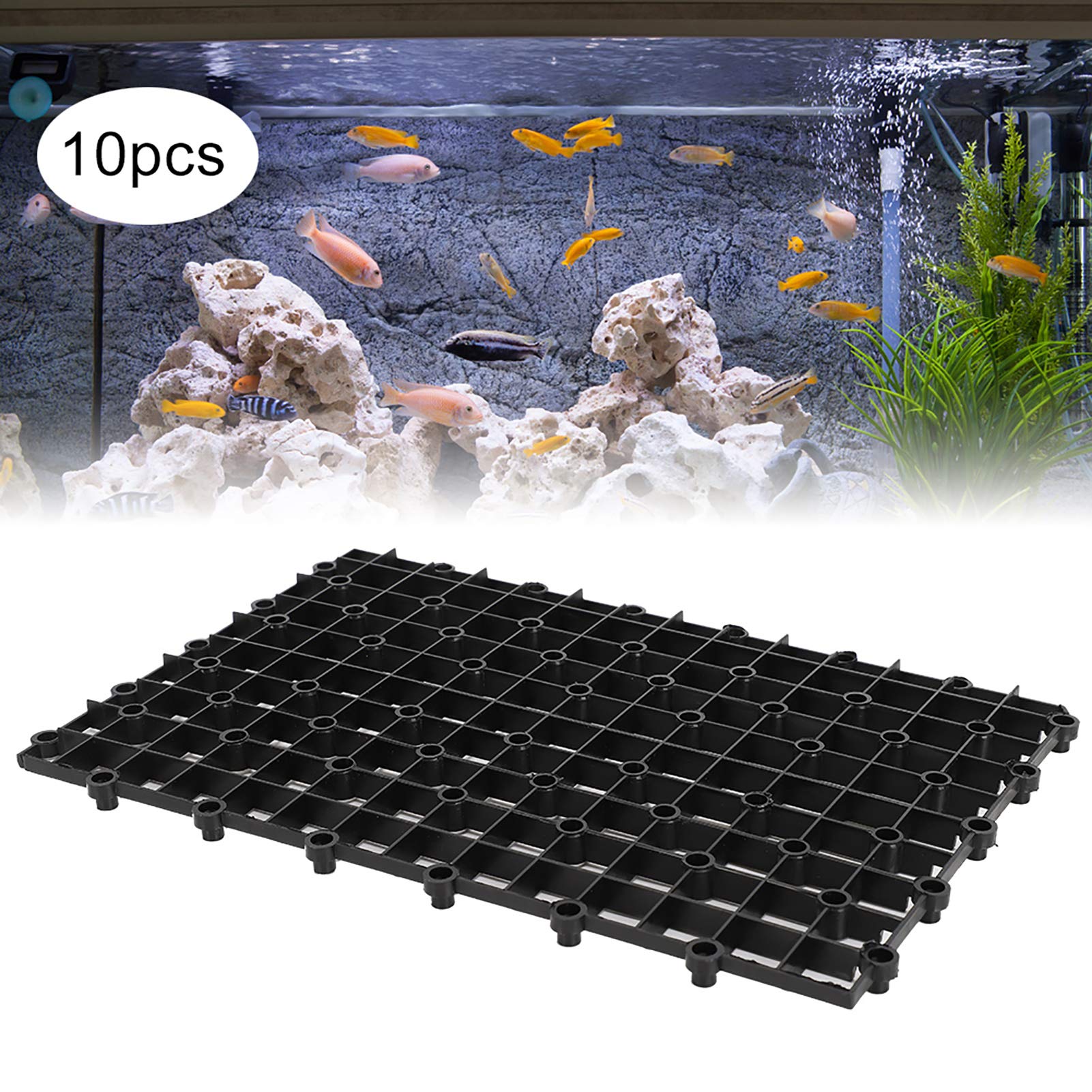 Divisori Per Acquario In PVC - Griglie Filtro Inferiore 14.5x14.5 Cm | 2 Pezzi Per Separazione E Pulizia - Foto 7