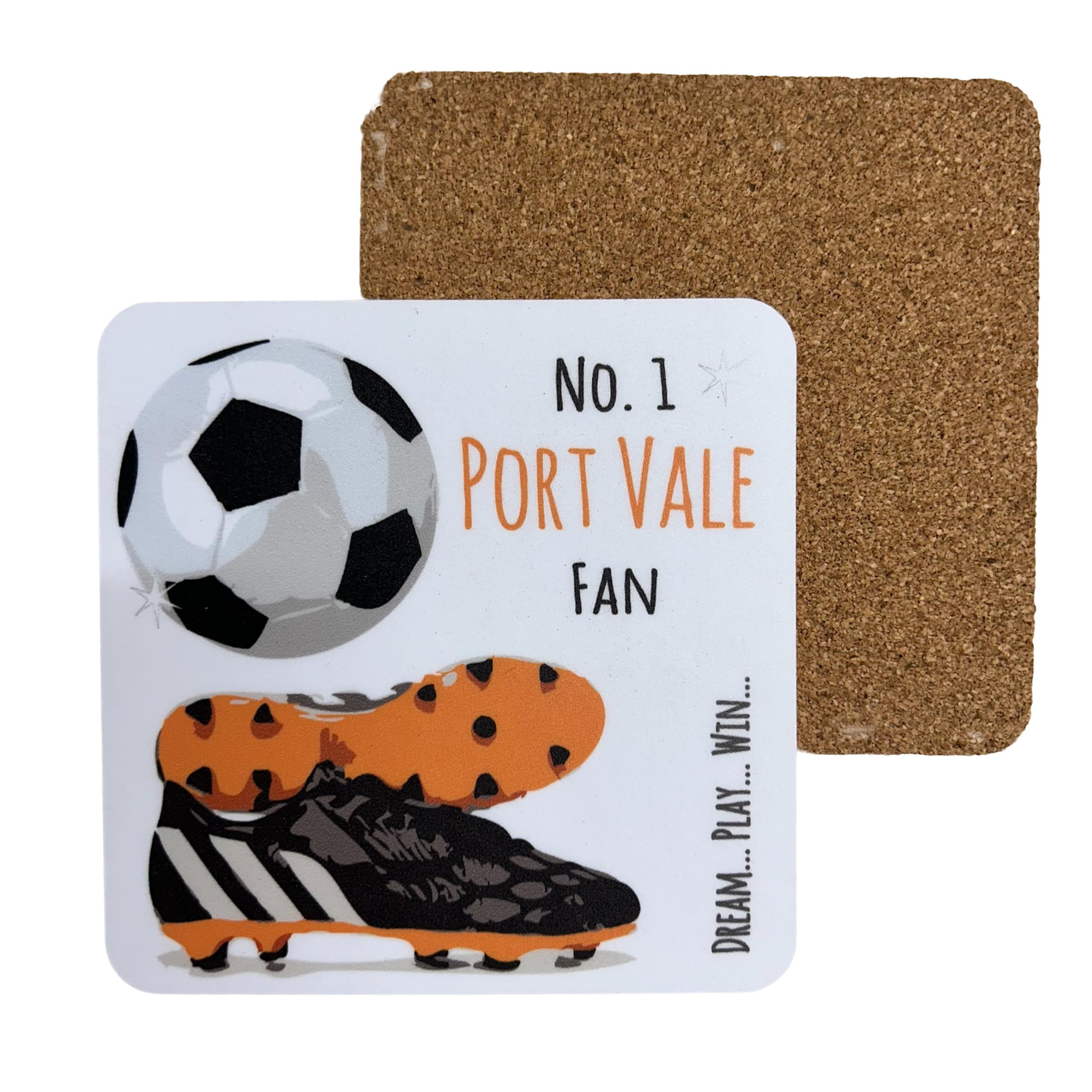 Port Vale Valiants FC Football Club Fan - COASTER DRINK MAT - by WHITE COTTON CARDS (C-FN101)