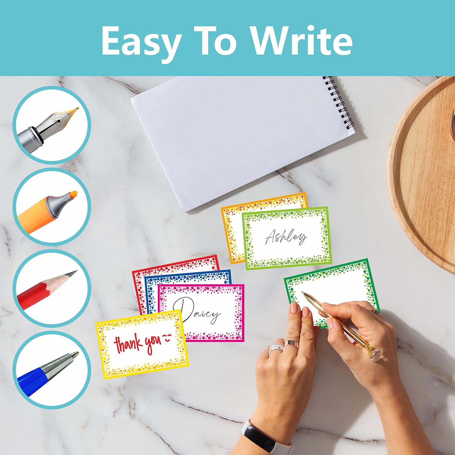 405pcs Name tag Labels, Colorful Name Badge with Permanent Adhesive Writable Name Tag Stickers for School Office Home (Each Measures 3" x 2") - Image 3