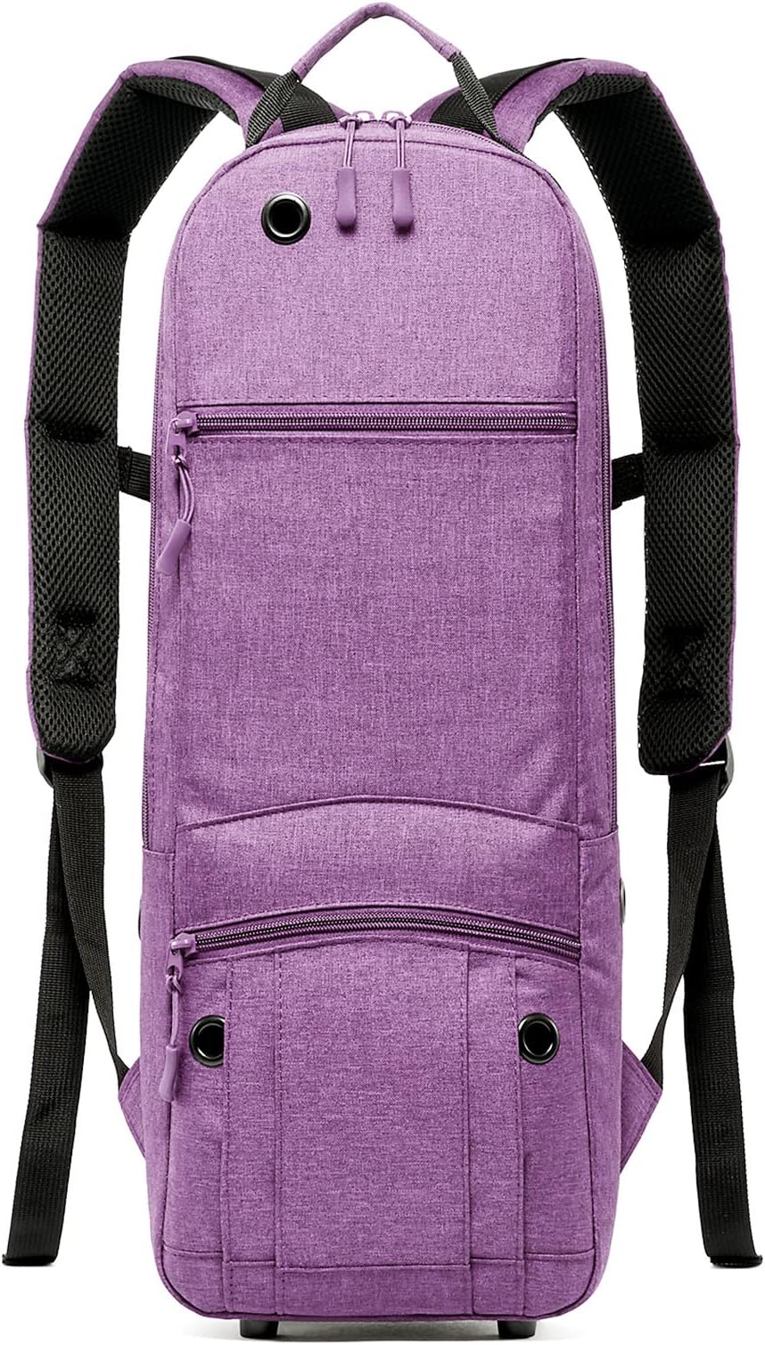 iGuerburn Oxygen Tank Backpack Size D, Portable Oxygen Backpack for D/M15 JD/M22 Cylinder Bag O2 Tank Carrier Holder for Travel (Purple)
