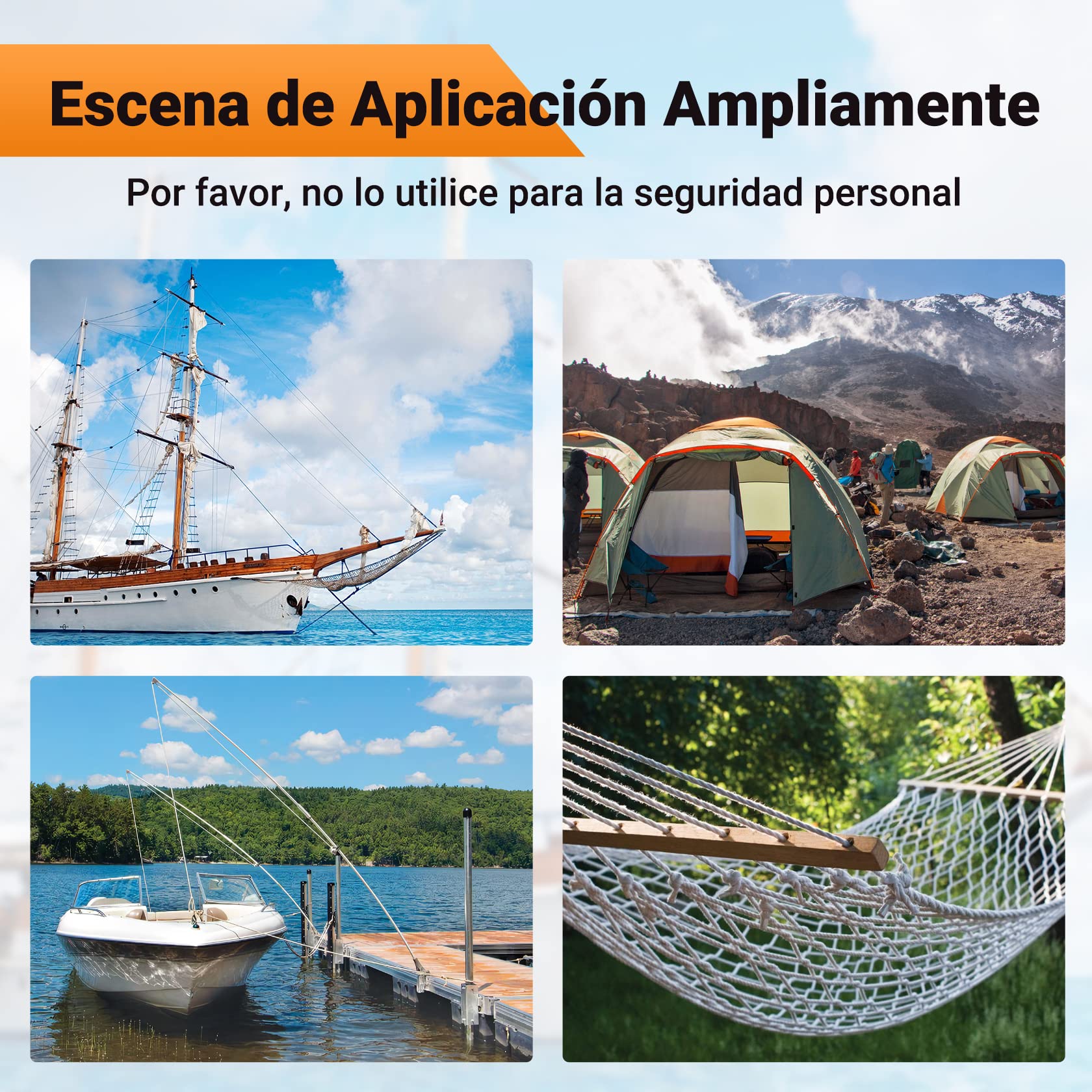 CarBole Cuerda de barco, cuerda de amarre, cuerda de muelle multifuncional de 12 mm x 91 m para supervivencia, navegación, deportes, camping, vela, senderismo (blanco) (5600 libras)