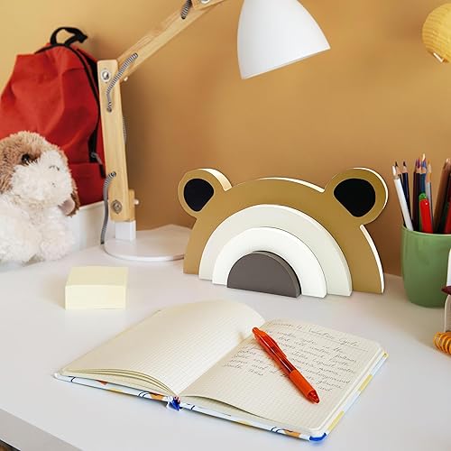 Miniatura 4 de Oso de madera, decoración de arco iris, oso de madera, decoración de arco iris, decoración de habitación de niños, decoración de guardería para