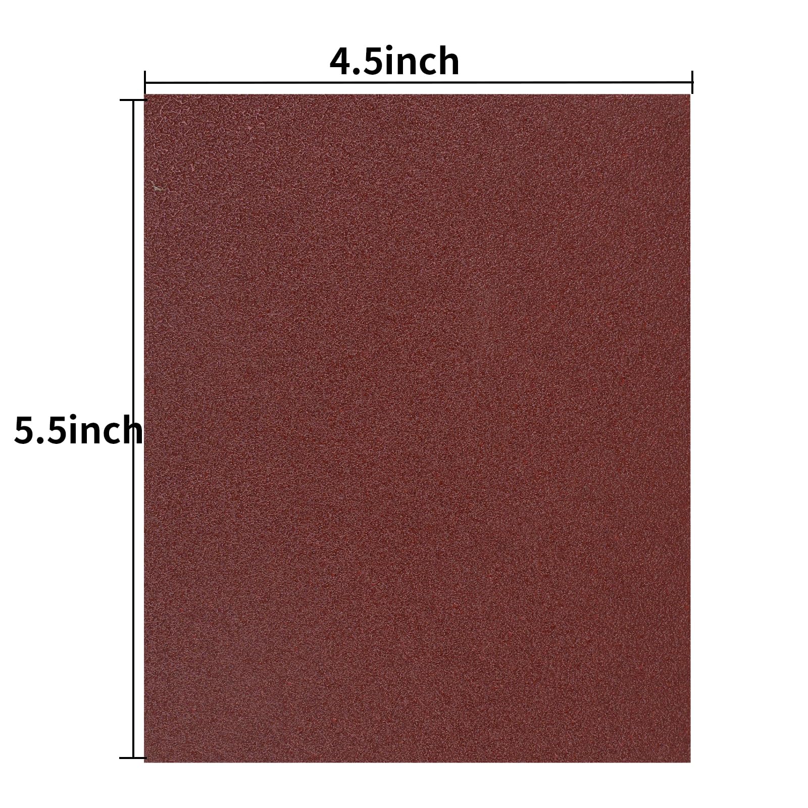 Papel de lija de 1/4 de 5.5 x 4.5 pulgadas, papel de lija de grano 600 para lijadora de palma, 30 hojas de lijado de óxido de aluminio, bloques de lijado a mano para metal, carpintería y pulido (grano