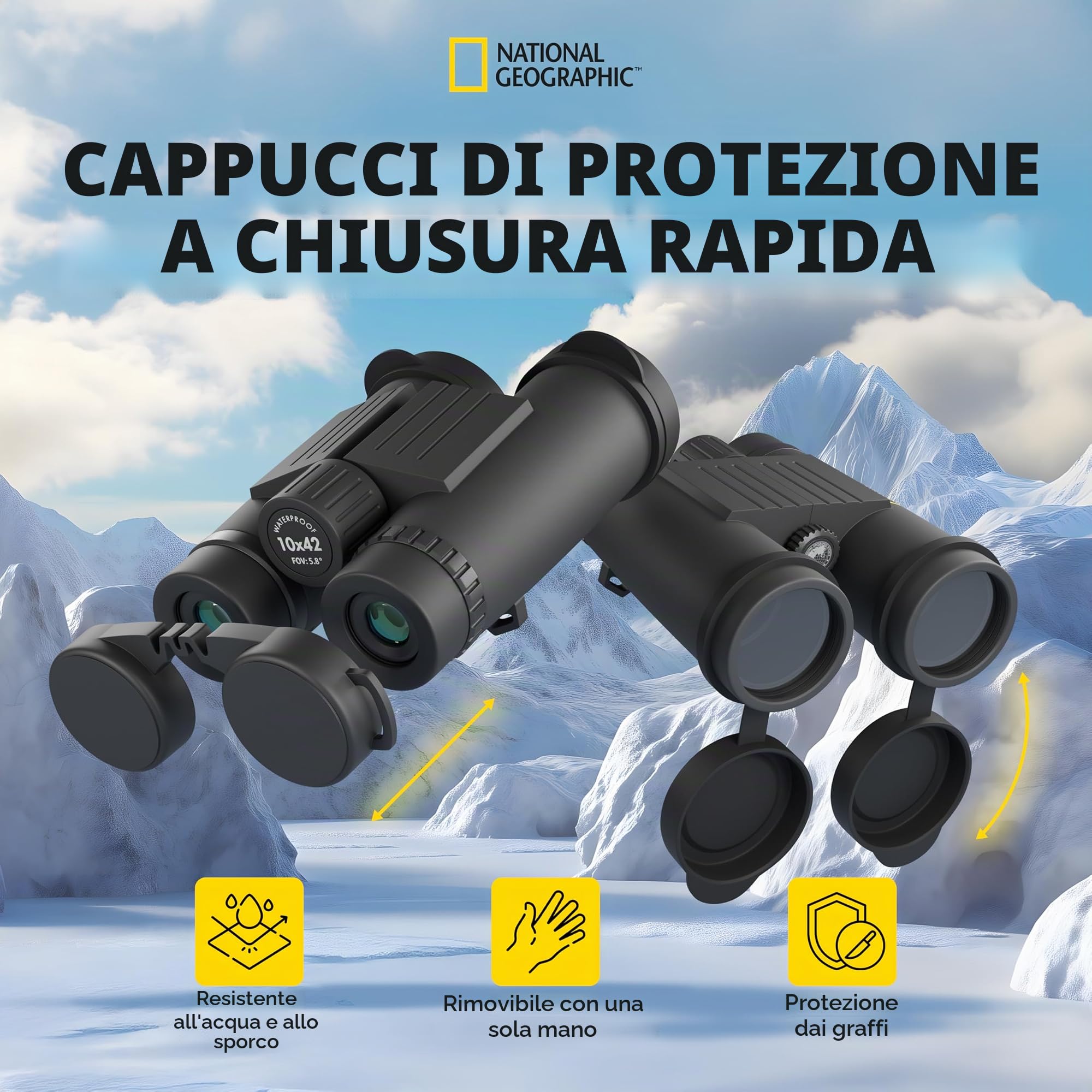 National Geographic 10x42 Binocolo impermeabile