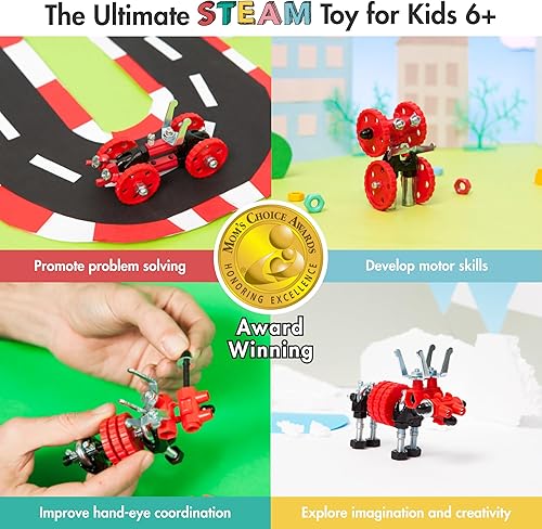 Miniatura 2 de Juegos de construcción de juguetes kit de modelo de robot de animales de alce para niños a partir de 6 años, mini juguetes STEM con tuercas y