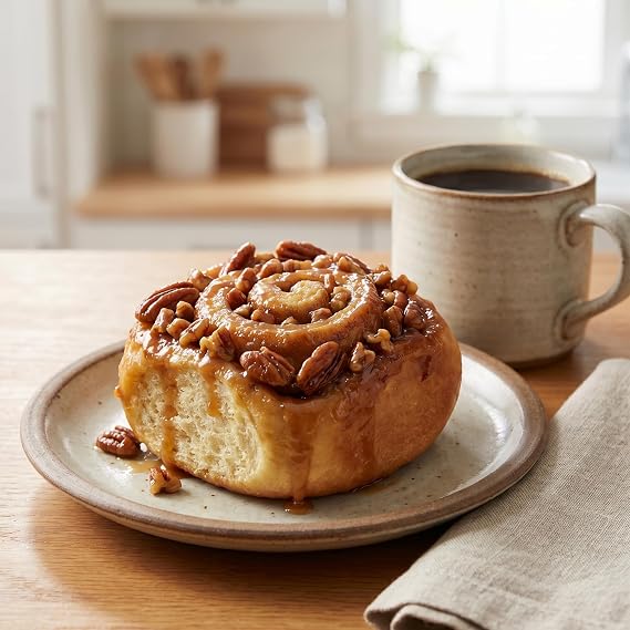 Jimmy The Baker Sticky Buns With Nuts (18 Pack) - 5.5 Oz Cinnamon Rolls Topped With Caramel, Honey and a Blend Of Nuts Individually Wrapped - Rich Cinnamon Flavor