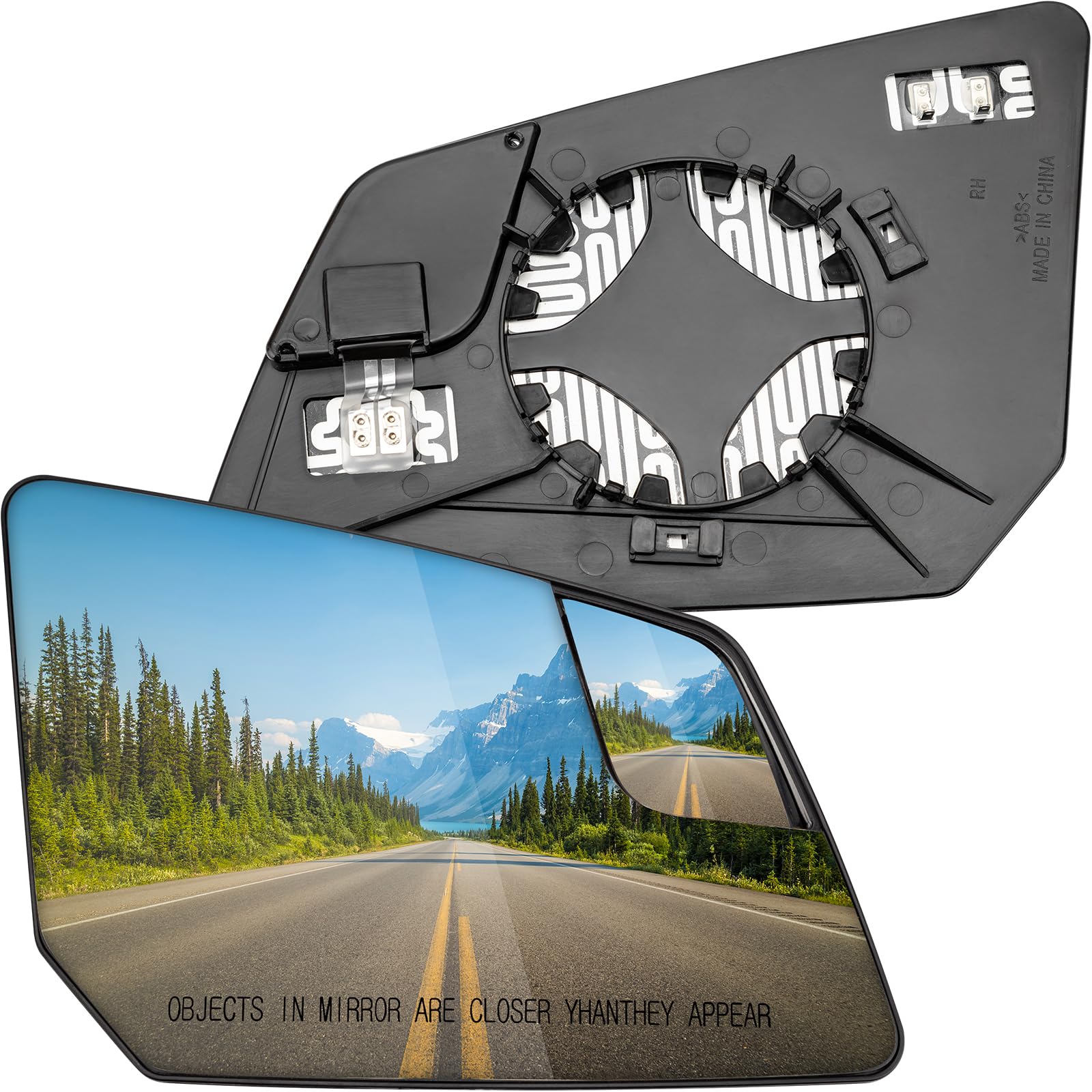 Passenger Side Mirror Replacement for GMC Acadia 2013 2014 2015 2016 2017, for Chevrolet Traverse 2013 2014 2015 2016 2017 - Right Side Mirror Glass, Rear View Mirrors Glass with Power Heated
