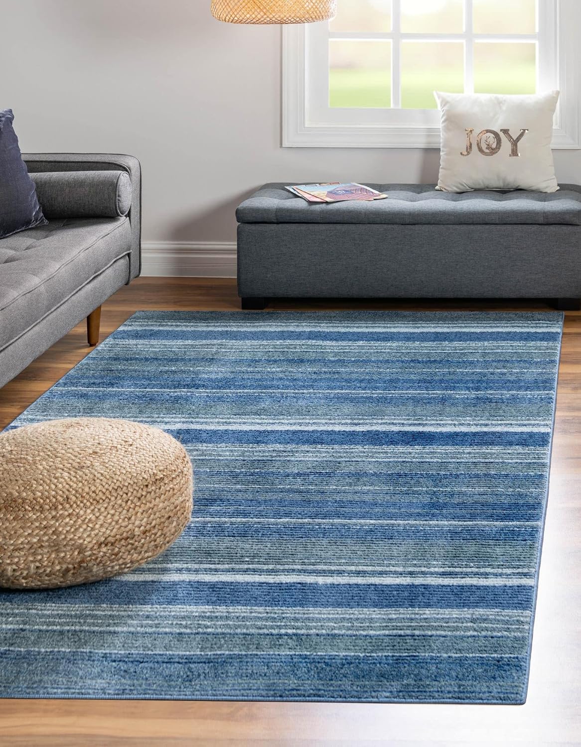 Gemstone Collection Rug 5' 3 x 7' 8 Blue Medium