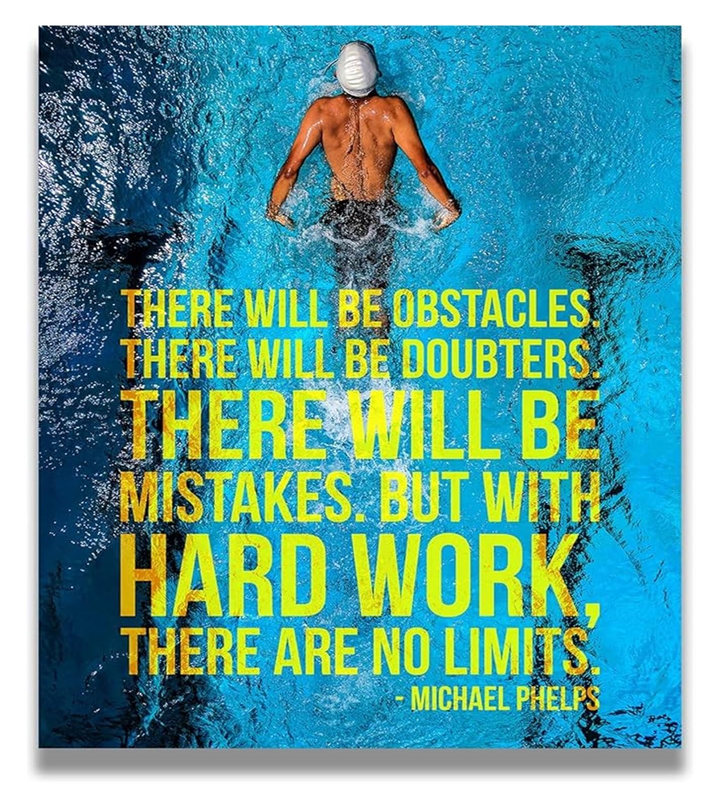 RNUMLIGH Athletic Motivation Wall-Art - Swimming Inspiration Poster for Champion Mindset and Goals(Unframed,16x24inch(40x60cm))