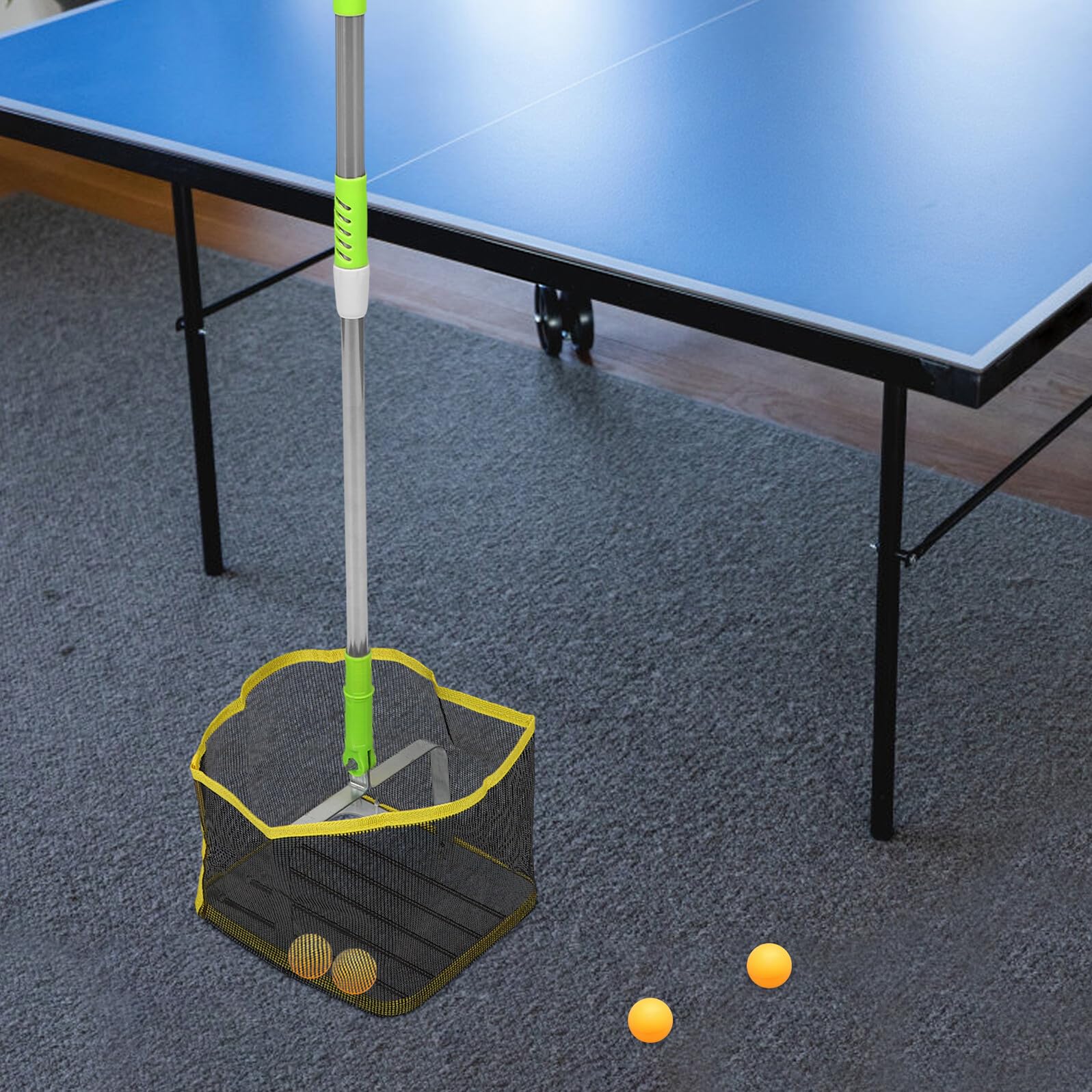 Mikinona Raccoglitore Portatile di Palline da Ping Pong Asta Telescopica, Attrezzo Professionale Leggero per Tennis da Tavolo, per Raccolta Rapida in Palestra e Campo da Gioco