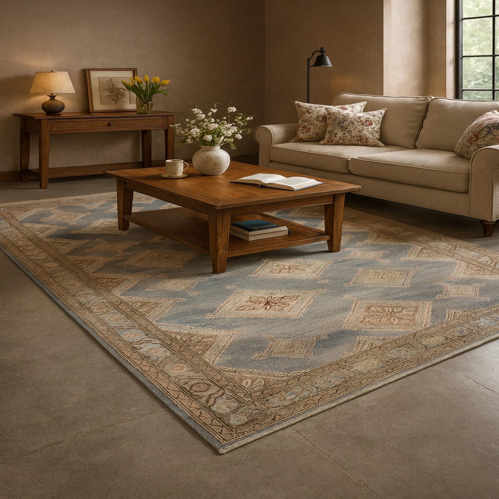 Tapis de décoration de style vintage aux finitions soignées