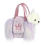 Aurora® Fashionable Fancy Pals™ Princess Puppy Designer™ Stuffed Animal - Plush with Stylish Purse for Dress Up Fun - Perfect for Kids 3+ Years, Costumes, and Birthdays - White 6 Inches