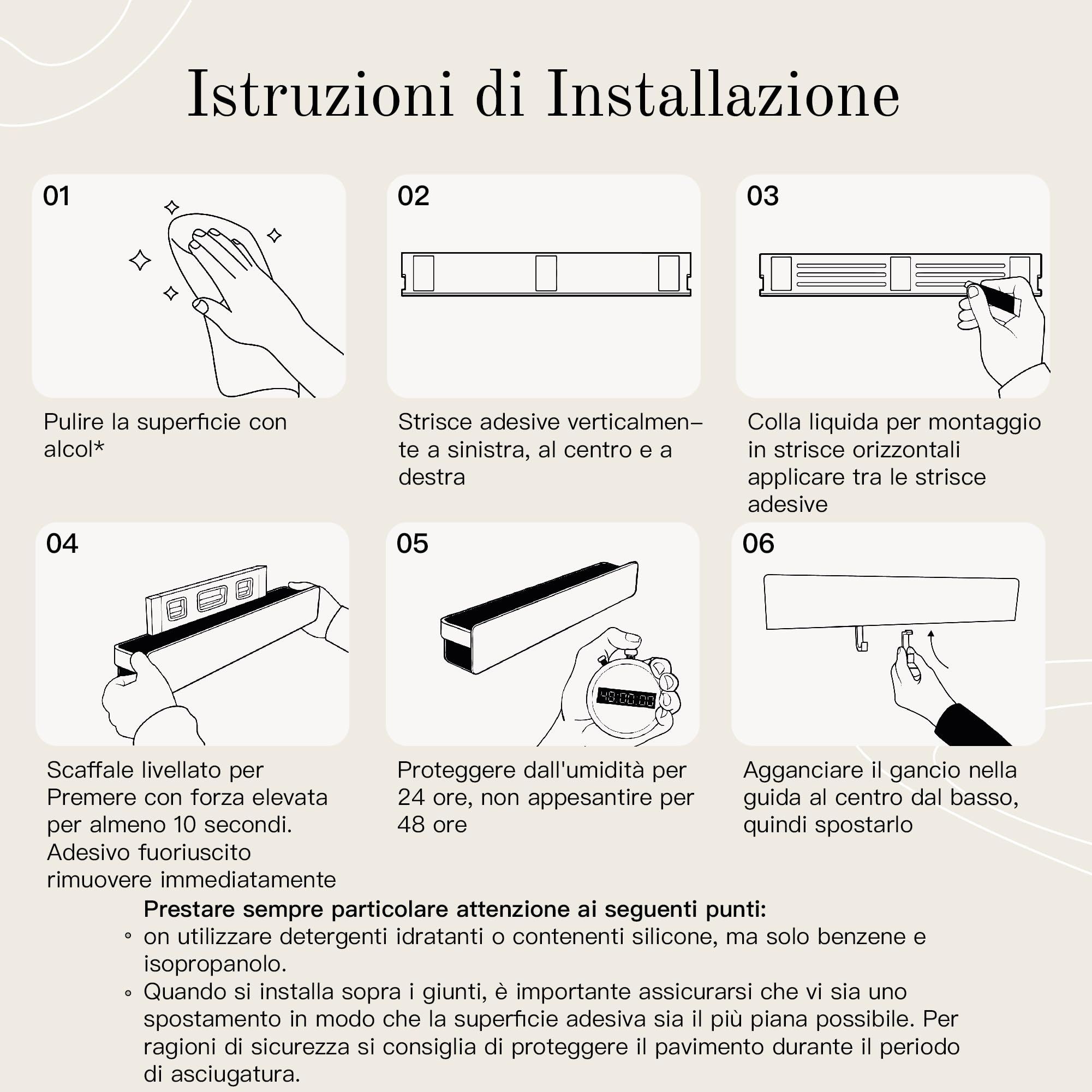 Design Amburgo Mensola doccia senza foratura I Porta sapone per doccia | Mensole Bagno I Portasapone doccia I Mensola Adesiva da Parete I 2 Ganci | Mensola bagno nero 42 cm