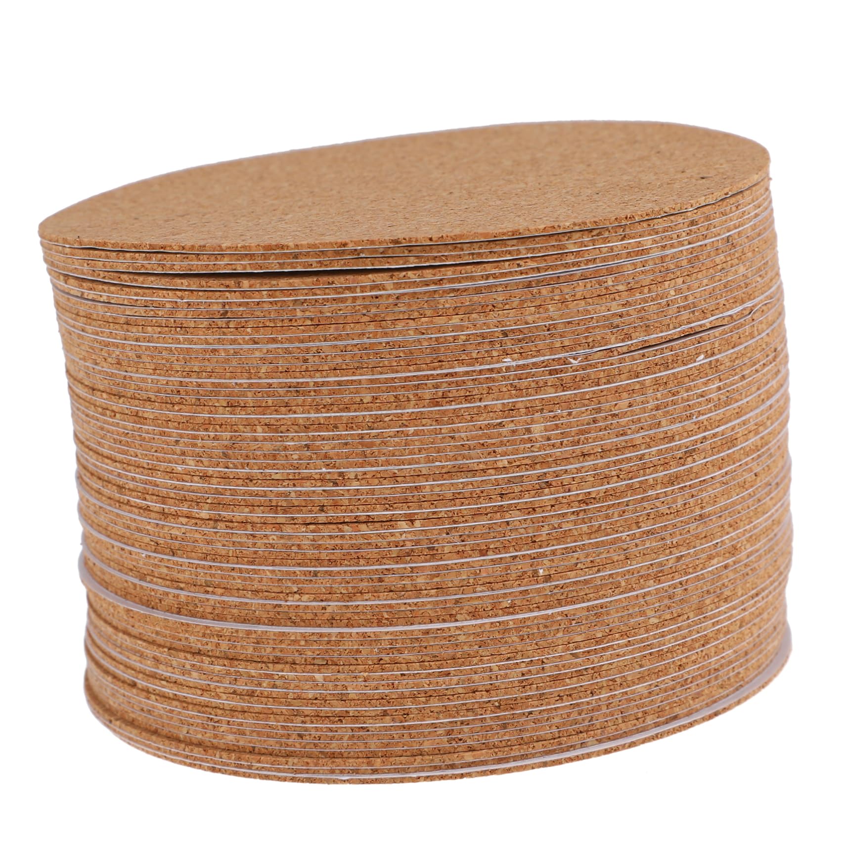 NUOBESTY 5 Ensembles Dessous De Verre en Liège Liés Boire des sous-Verres Tapis De Tasse pour Caboteur De Café À La Maison Décor Rond Plaque Liés Liège Light Brown 60 Pièces X 5