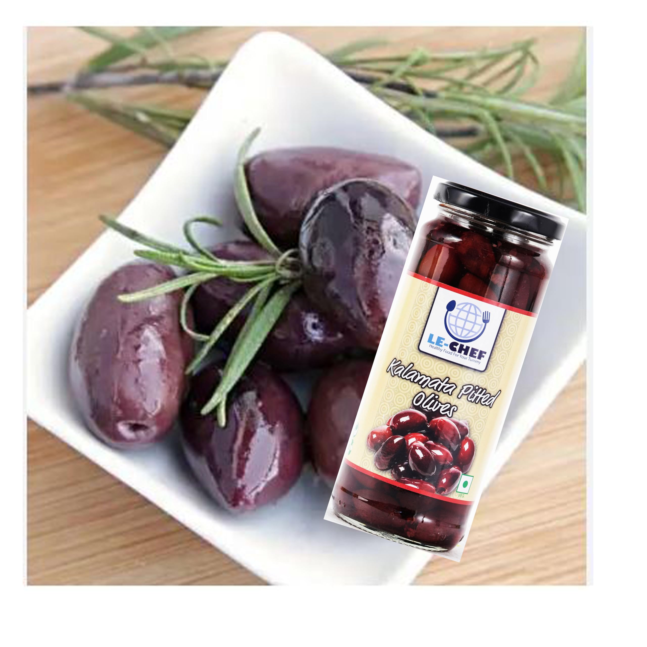 Enakshi (LABEL) Le-Chef Kalamata Pitted Olives 350G - Image 5 thumbnail