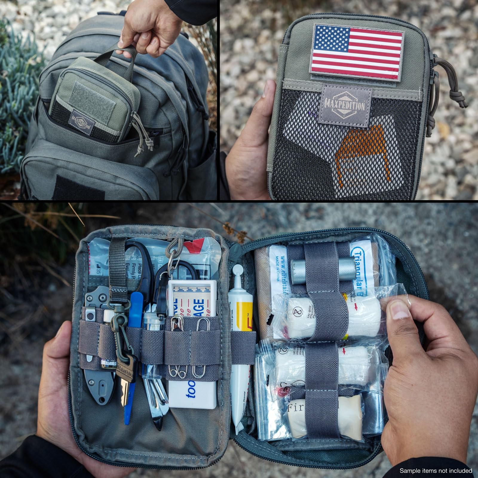 Maxpedition Torba Fatty Pocket Organizer, Liście Zielony, Zielone liście, 20 in, Organizer do torby