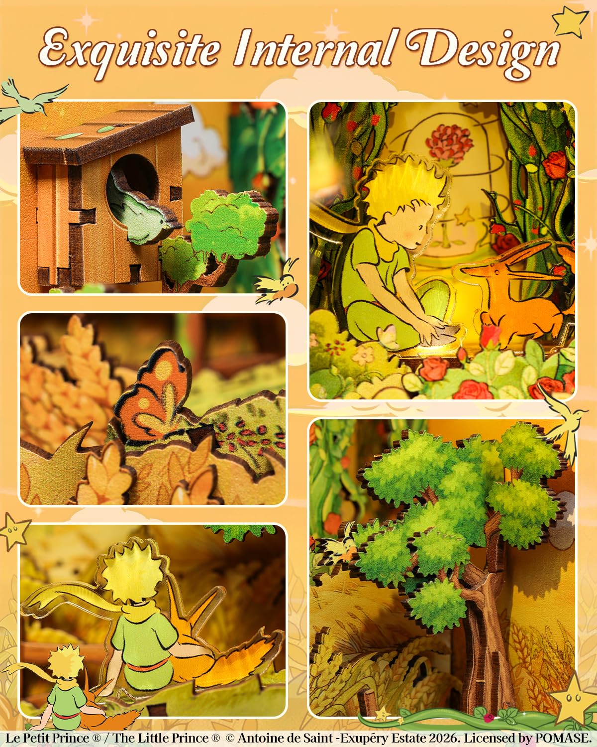 CUTEBEE Book Nook Ufficiale – Il Piccolo Principe Miniature 3D Legno
