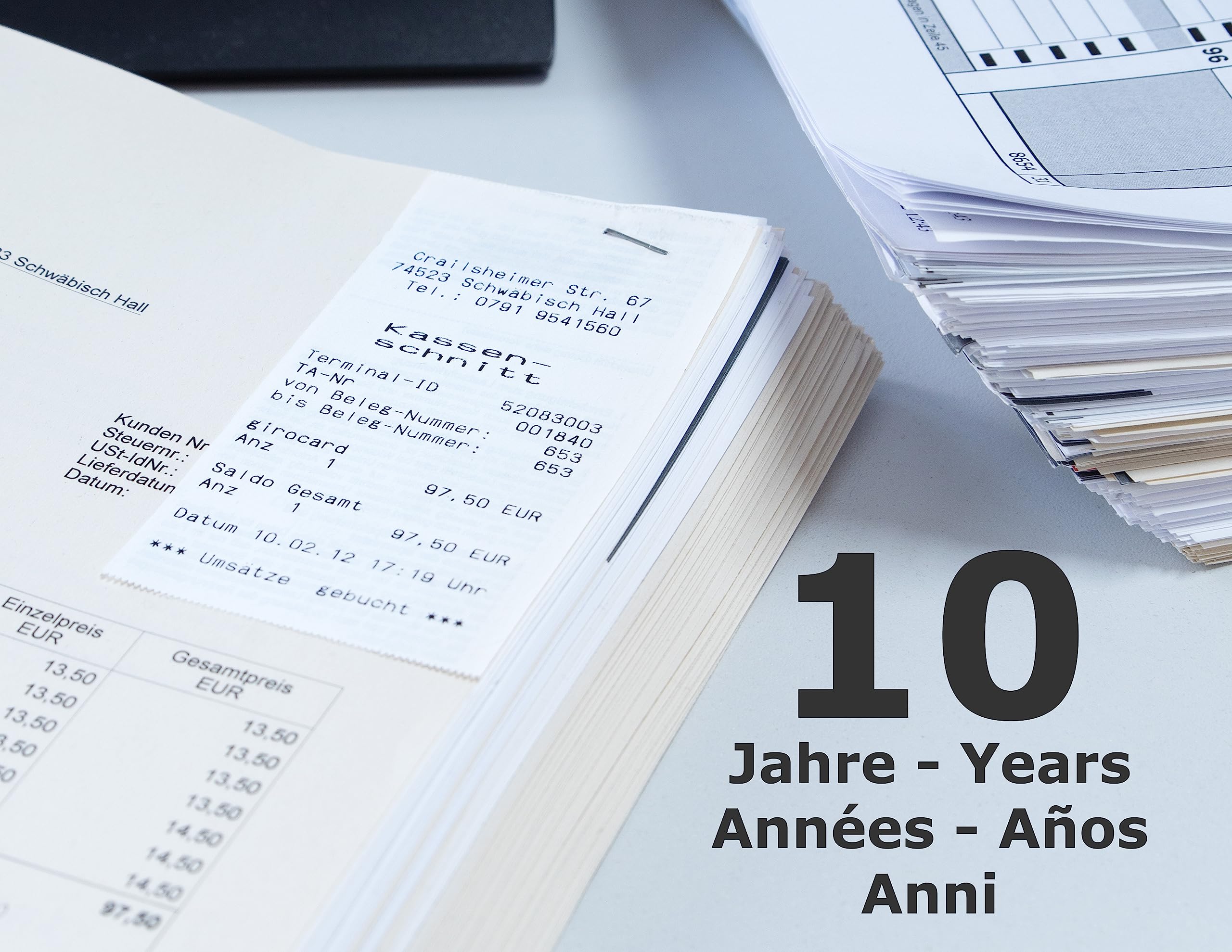 HeiPOS 50 Thermorollen mit SEPA/Lastschrift - Mandat - 80 mm x 80 m - 55 g/m² Papier