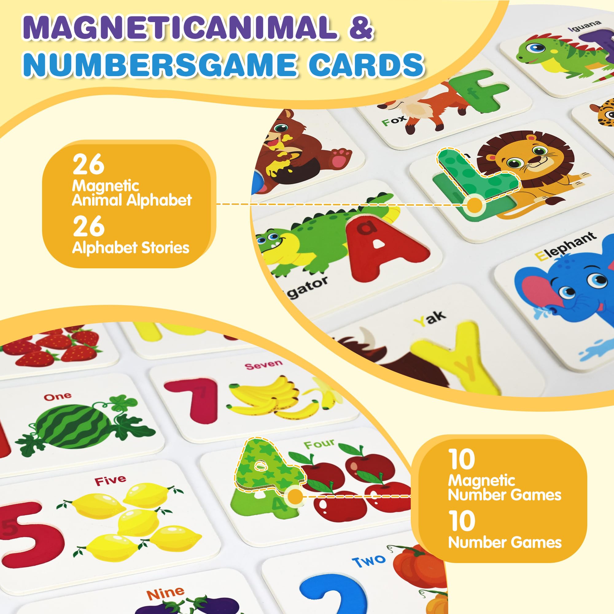 Tarjetas educativas, tarjetas flash de números y alfabeto para niños pequeños de 3 a 5 años
