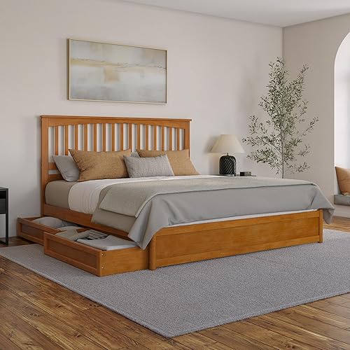 AFI, Everett King Platform Bed with Panel Footboard & Storage