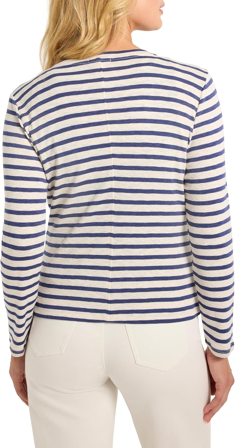NIC+ZOE Women's Striped Snap Front Cardigan
